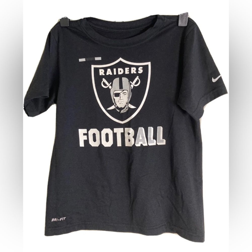 Nike Dri-fit Raiders Shirt Black Youth Size  Medium NFL